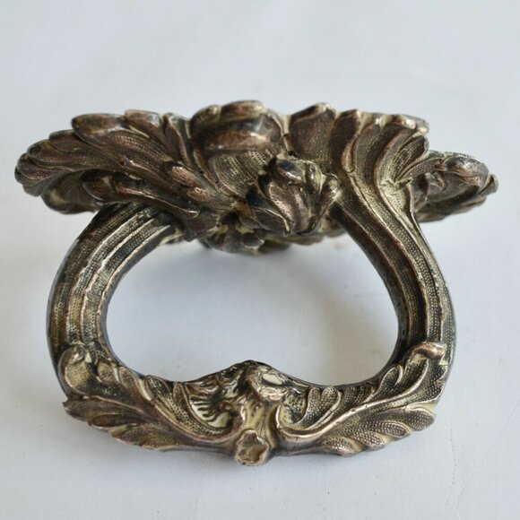 Vintage Silver Plate? Tureen Handle Ornate Metal Covered Soup Dish - Picture 5 of 7